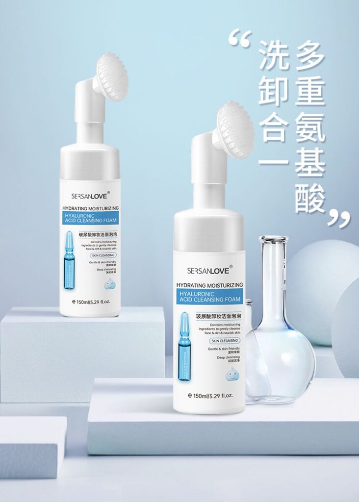 فوم شستشو صورت براش دار هیالورونیک اسید سرسان لاو 150 میل