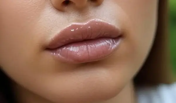 آرایش لب ساده دخترانه