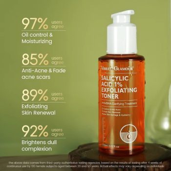 تونر لایه بردار سالیسیلیک اسید ویبرانت گلامور